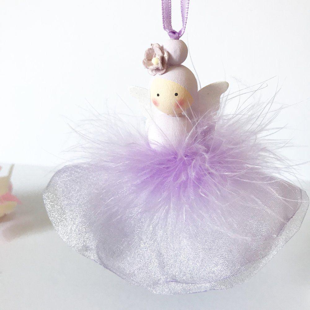 Lilac Fairy Logo - Enchanted Lilac Fairy, New Baby Gift, Christening Gift, Nursery