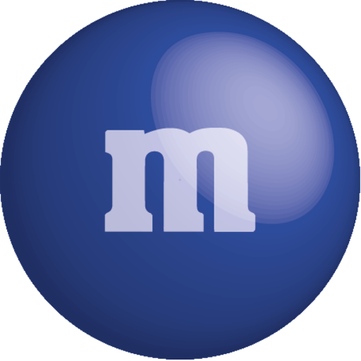 Blue Mm Logo - Blue, chocolate, color, colour, dark blue, m&m icon