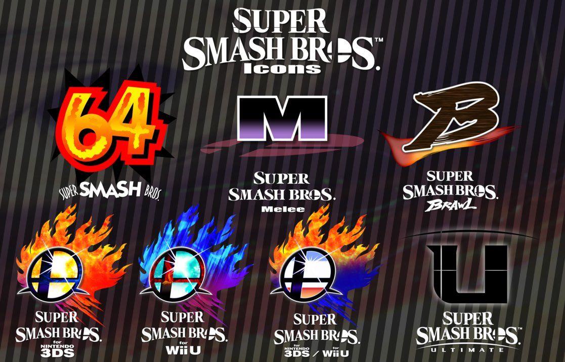 Smash Brothers Logo - Logos] Super Smash Bros. Logo Icons by RapBattleEditor0510 on DeviantArt