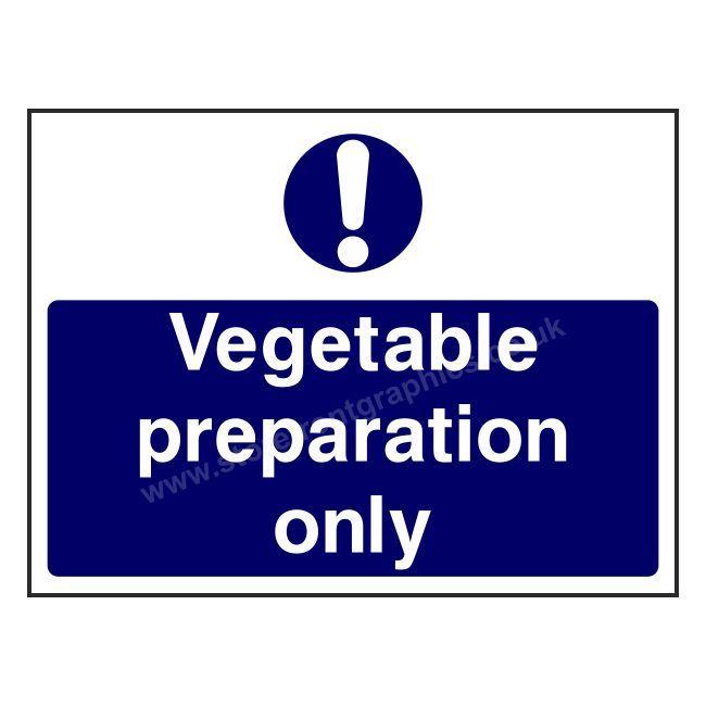 Hygiene Vegetables Logo - Vegetable Preparation Only Sticker | Hygiene & Restaurant Safety ...