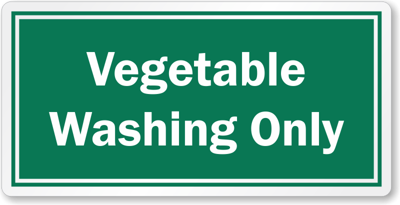 Hygiene Vegetables Logo - Vegetable Washing Only Label Hygiene Label, SKU: LB