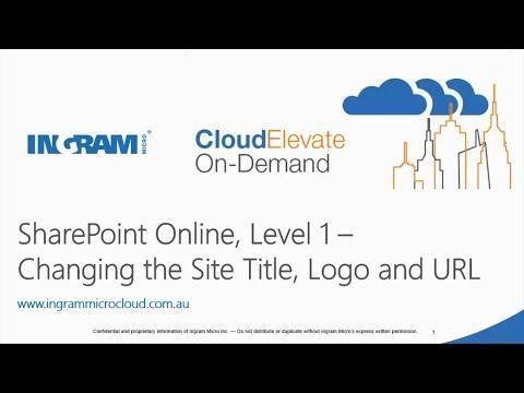SharePoint Online Logo - Changing a SharePoint Team Site Title, Logo and URL - YouTube