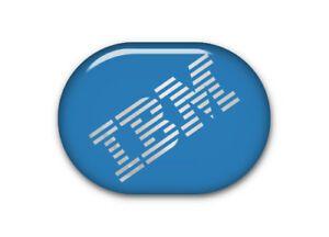Blue Mm Logo - IBM Blue 25 mm x 18 mm Chrome effect Domed Case Badge / Sticker ...
