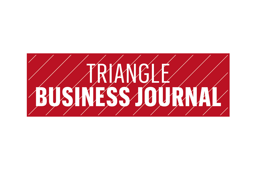 Company with Red and White Triangles Logo - Triangle Business Journal - Humdinger Juice