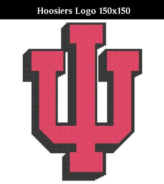 Indiana Hoosiers Logo - Indiana Hoosiers Logo Counted Cross Stitch Chart Patterns | Etsy