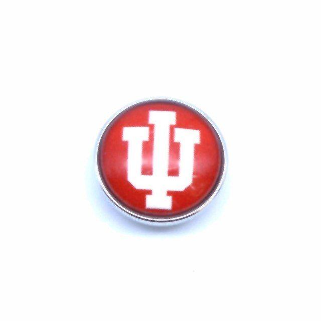 Indiana Hoosiers Logo - Indiana Hoosiers Logo 18mm Snap Button Fit Flag Snap Bracelet