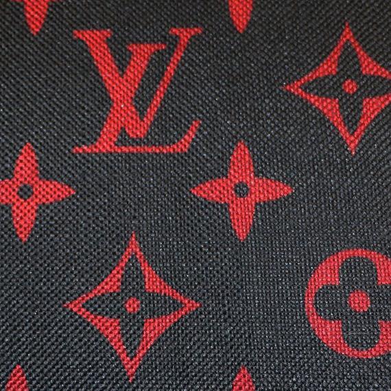 Red LV Logo - Free Shipping in US LV Louis Vuitton Inspired Cotton Linen