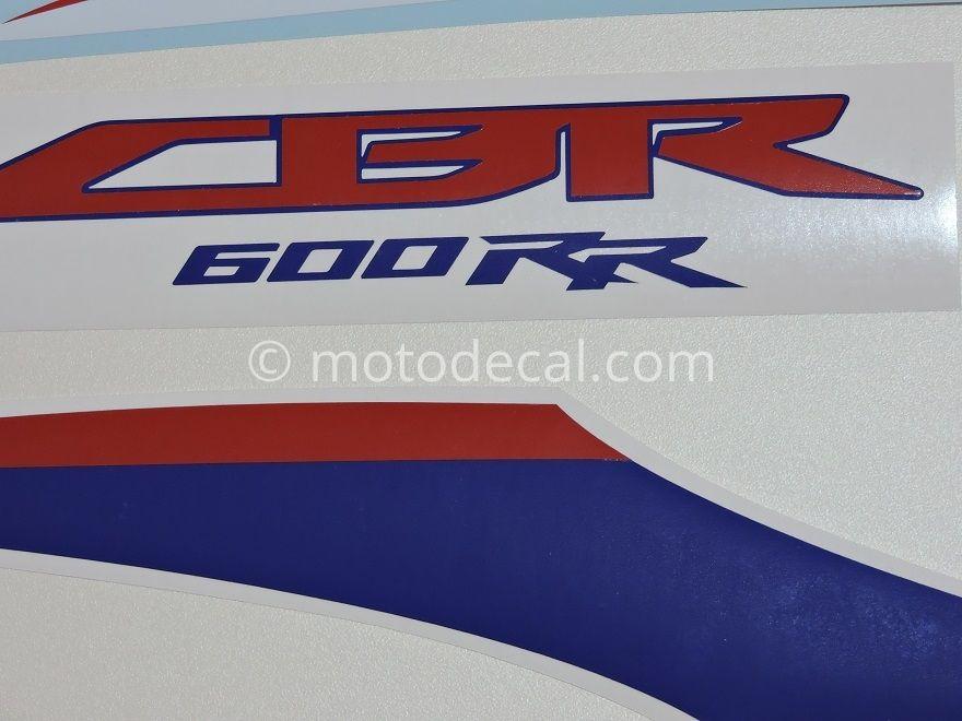 CBR 600 RR Logo - Honda CBR 600RR 2011 White Blue DECAL KIT by MOTODECAL.COM