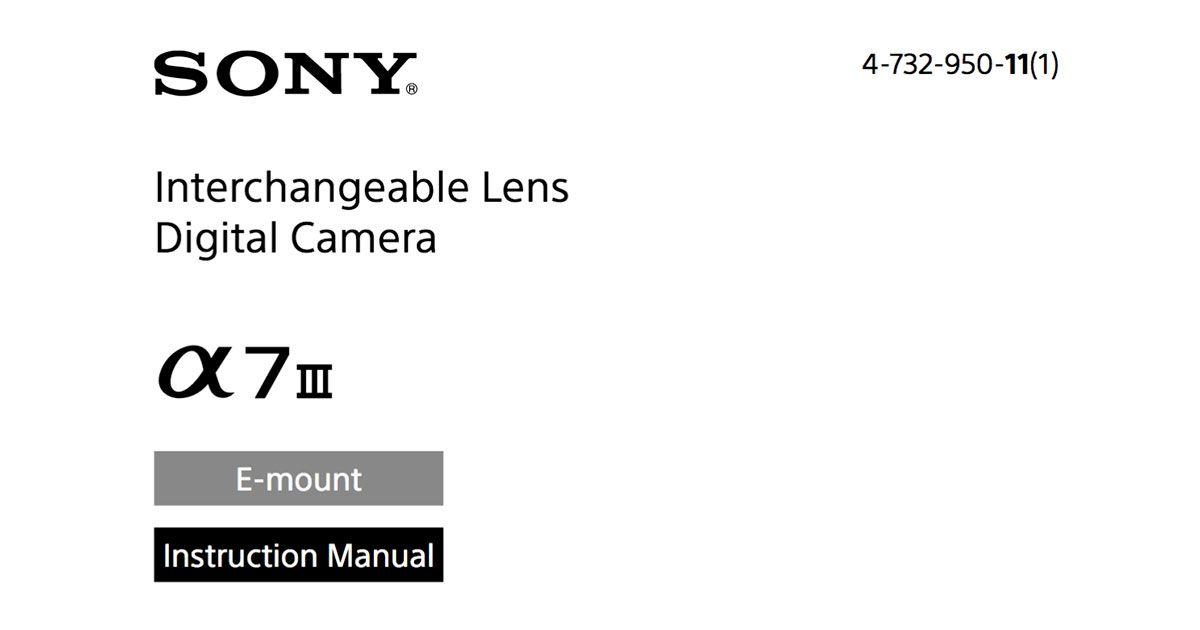 Sony Camera Logo - Sony a7 III Camera Manual Available for Download!