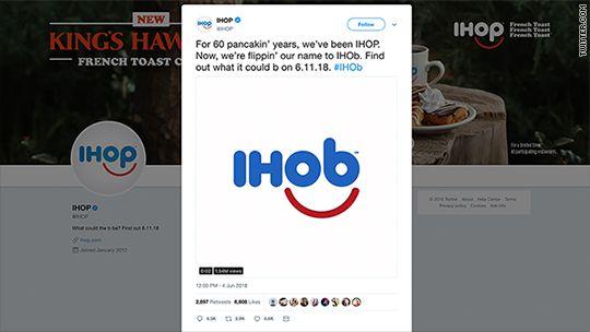 Ihob Logo - IHOP says it's changing name to IHOb. Huh?