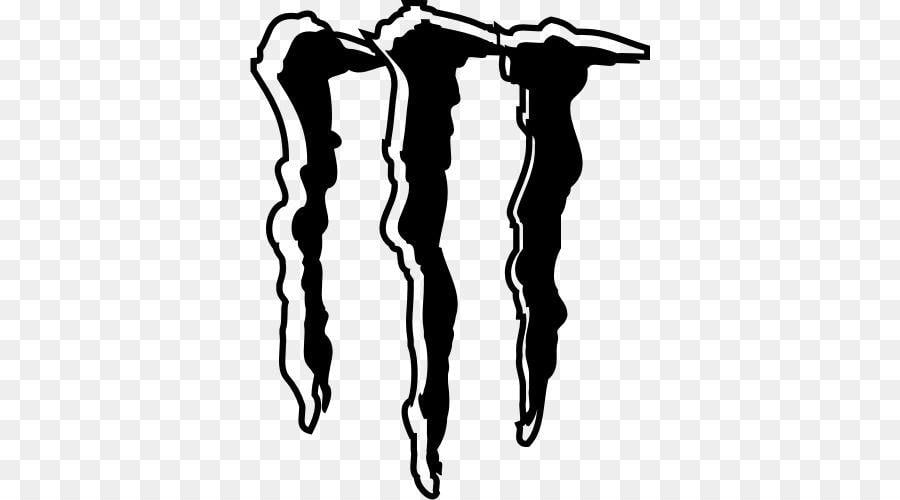 White Monster Logo - Monster Energy Energy drink Sticker Decal Logo monster png