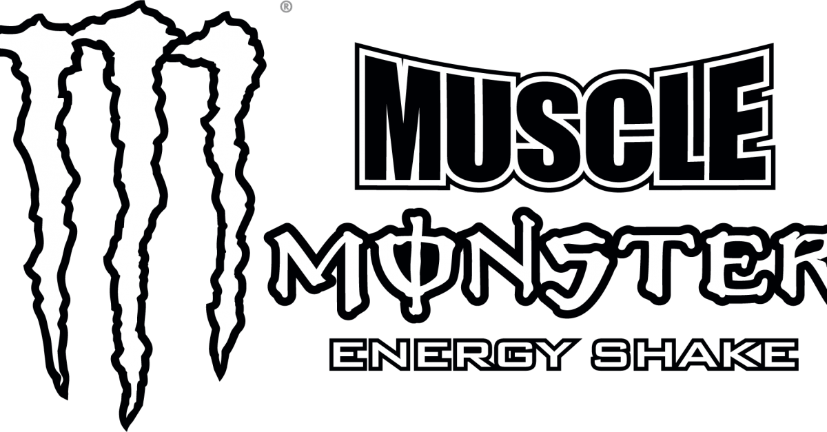 Black and White Monster Energy Logo - Muscle Monster