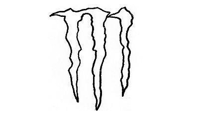 White Monster Logo - MONSTER LOGO CAR Sticker Car Van Bike Bumper Window Vinyl Decal