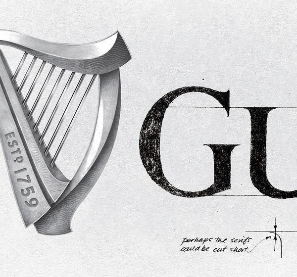 Black Guinness Harp Logo - Guinness Puts New Life Into Their Famous Logo – JB Custom Journals