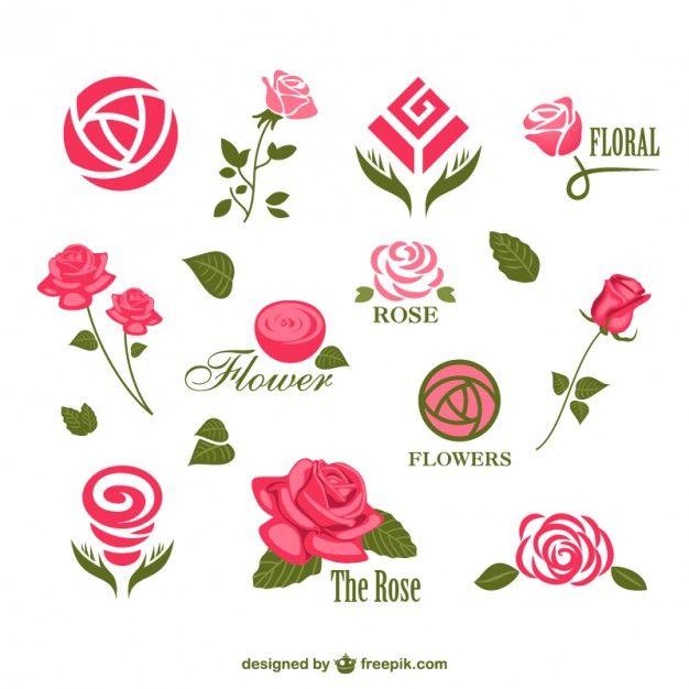 Rose Flower Logo - Abstract rose logos Vector | Free Download