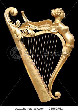 Gold Harp Logo - old gold harp. ♬♪вєαυтιƒυℓ Music♬♪. Harp