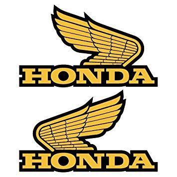 Old Honda Motorcycle Logo - Kit of 2 Stickers Tuning Honda Old Logo Motorcycle Restoration ...
