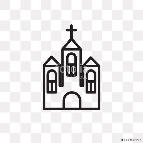 Trendy Church Logo - church icon on transparent background. Modern icons vector