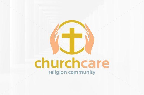 Trendy Church Logo - Church Care Logo Template by LiveAtTheBBQ on Creative Market | My ...