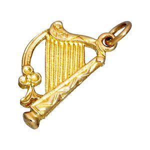 Gold Harp Logo - 9ct Gold Harp Charm 5057023076869