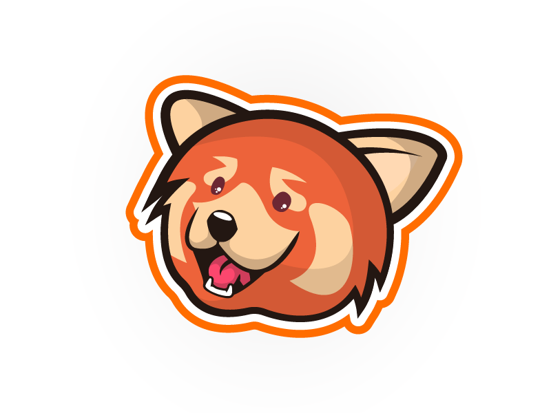 Red Panda Logo - Little bit improved Red Panda Mascot logo