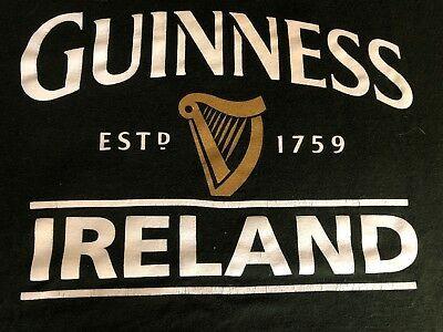 Old Guinness Logo - VINTAGE GUINNESS BEER EST 1759 Gold Harp Logo Ireland Bottle Green T ...