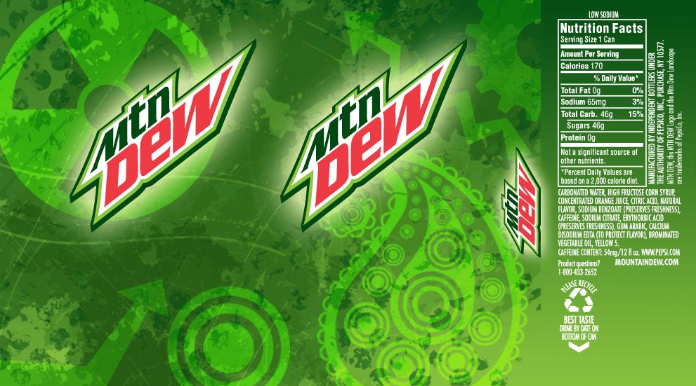 Mountain Dew Can Logo - My Mountain Dew Can Design by debh945 on DeviantArt