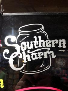 Silver 6 Logo - Southern Charm Original Logo Sticker in Silver inch