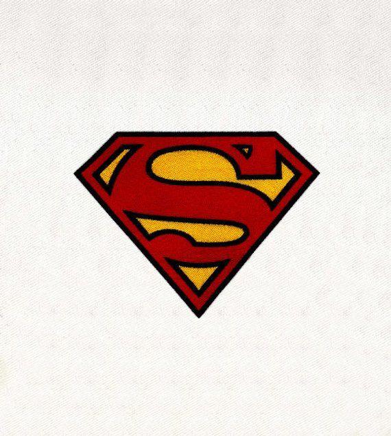 Yellow Superman Logo - Red and Yellow Superman Logo Machine Embroidery Design