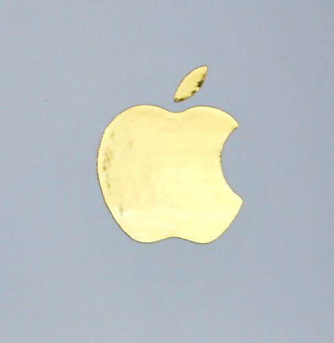 Gold iPhone Logo - Apple logo Sticker, iPhone, iPad Decal in vinyl x2