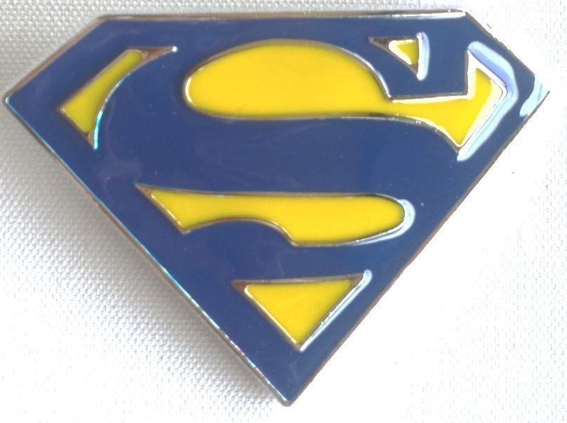 Yellow Superman Logo - DC COMICS SUPERMAN LOGO METAL BELT BUCKLE BLUE / YELLOW MAN OF STEEL ...