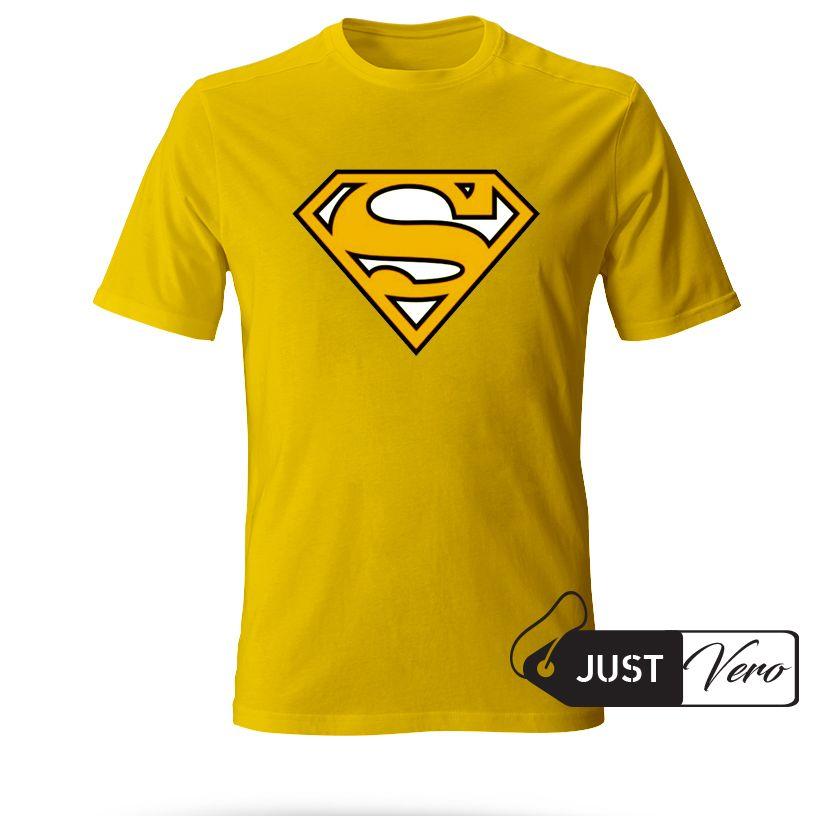 Yellow Superman Logo - Yellow Superman Logo T shirt size XS unisex for men and women