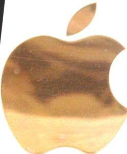 Gold iPhone Logo - Gold Apple Sticker Logo Decal for iPhone & Mac Laptop Mobile