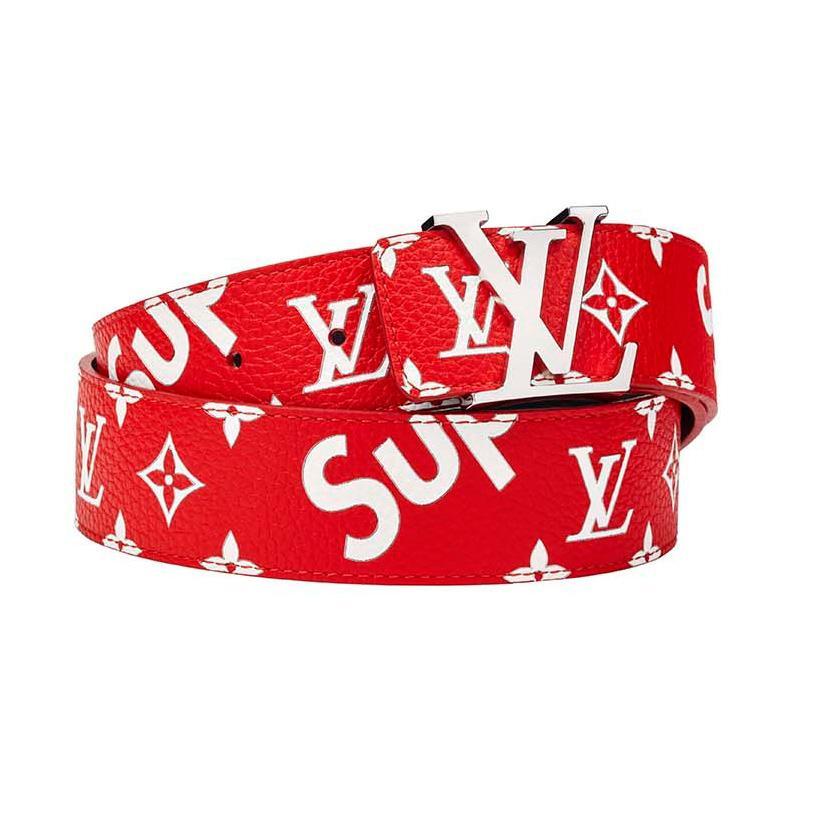 Red LV Logo - LOUIS VUITTON x SUPREME Red Belt – Streetwear Official