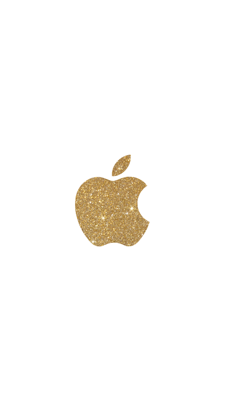 Gold iPhone Logo - Gold Glitter Apple Logo iPhone 6 wallpaper