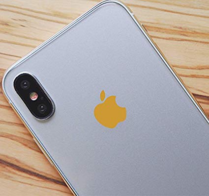 Gold iPhone Logo - Amazon.com : Gold Color Changer Overlay for Apple iPhone X Logo