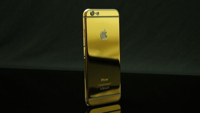 Gold iPhone Logo - This Gold-Plated iPhone 6 Costs $7,300 And Features An Apple Logo ...
