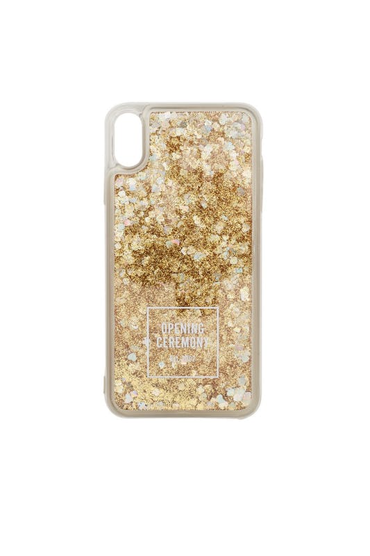 Gold iPhone Logo - OC LOGO GLITTER IPHONE XS MAX CASE - GOLD by Opening Ceremony ...
