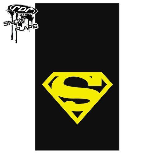 Yellow Superman Logo - Proven Design Products. Universal Mountian Flap. Snowmobile