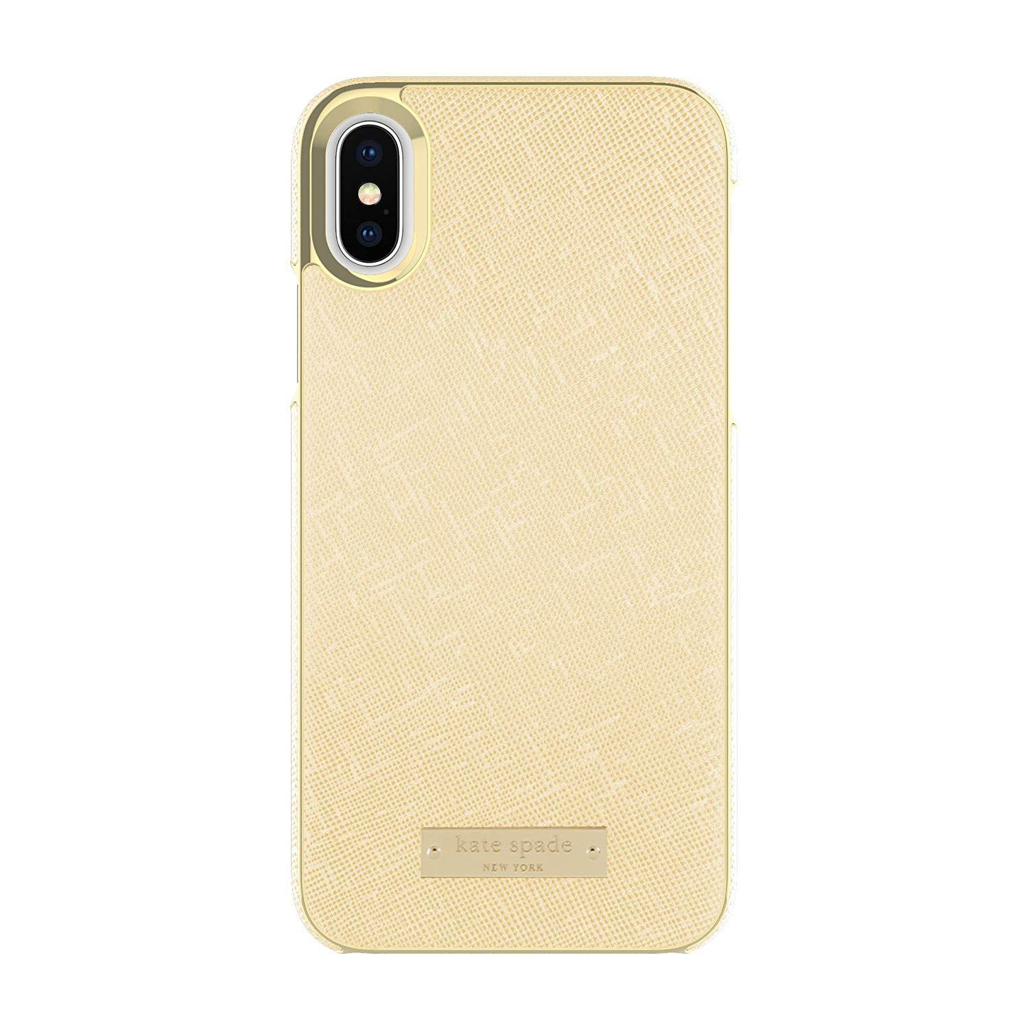 Gold iPhone Logo - Amazon.com: kate spade new york Wrap Case for iPhone X - Saffiano ...