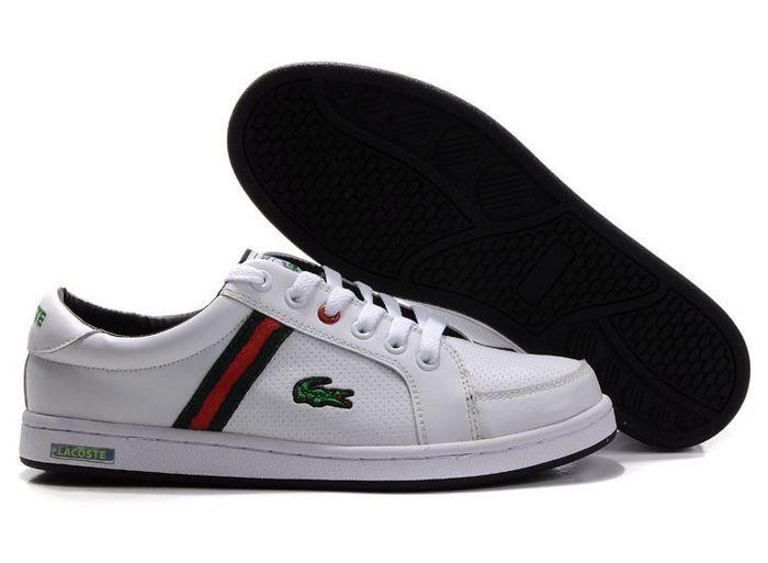 Black and White Shoe Logo - Classic Mens Lacoste Tourelle Lace Red Black White Shoes, online Store