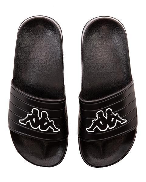 Black and White Shoe Logo - Sandals