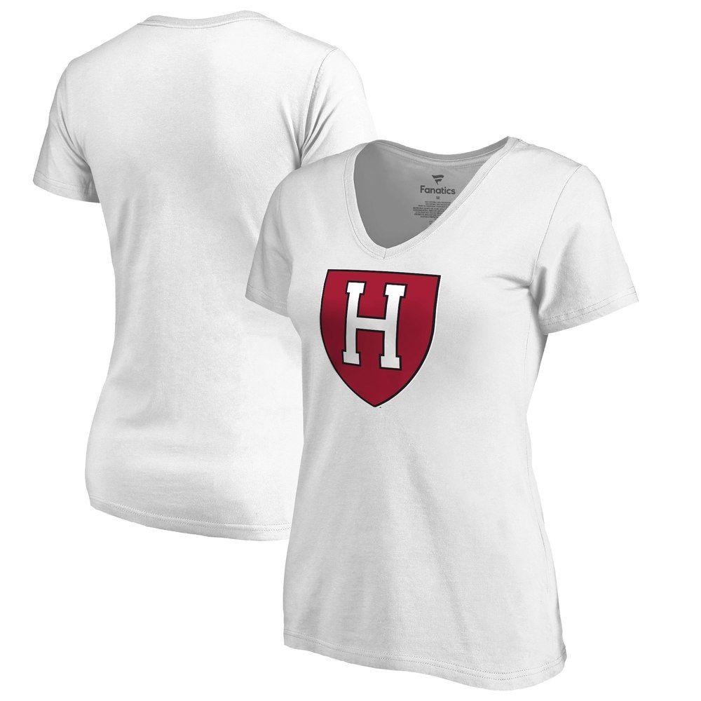 Harvard Athletics Logo - Women's Fanatics Branded White Harvard Crimson Plus Sizes Primary ...