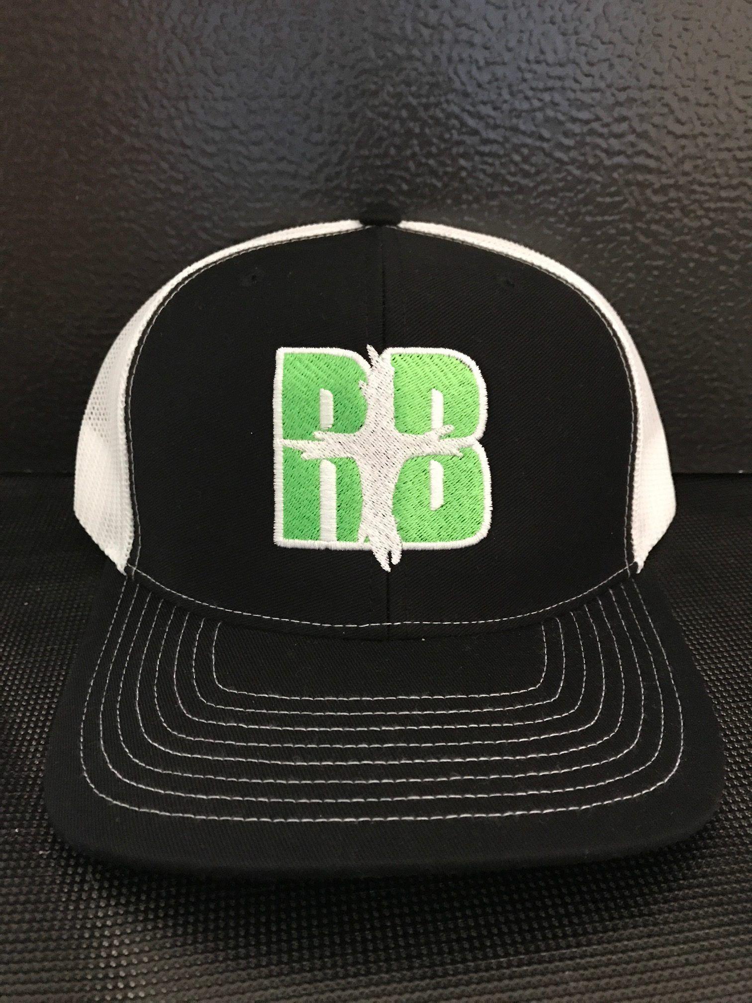 Neon Green and Black Logo - RCB LOGO HAT (BLACK WHITE HAT W NEON GREEN LOGO) RICHARDSON 112
