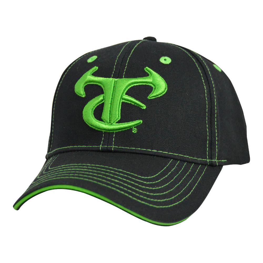Neon Green and Black Logo - TrueTimber Camo Men's Adjustable Black Baseball Cap with, Neon Green ...