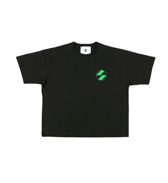 Neon Green and Black Logo - The Salvages Neon Green Logo Black OS T Shirt