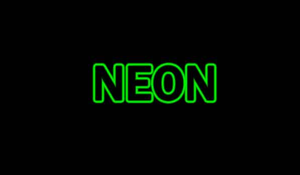 Neon Green and Black Logo - How to create a neon text effect in Photohop Elements