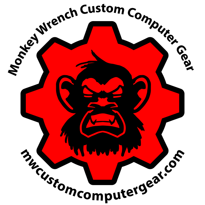 Custom Computer Logo - Monkey Wrench Custom Computer Gear Logo - Kendra's Artbook
