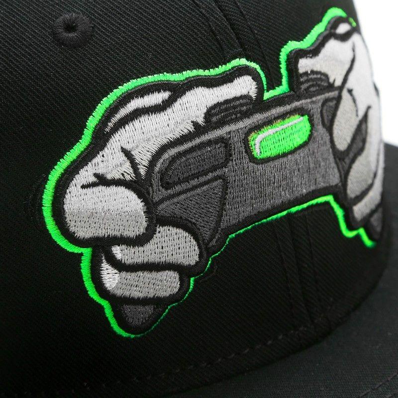 Neon Green and Black Logo - Hands Of Gold All Day Black Neon Green Cap. Caps & Headwear. Men