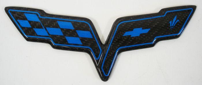 Blue Corvette Logo - APSIS Lamination Wood Dashes..!